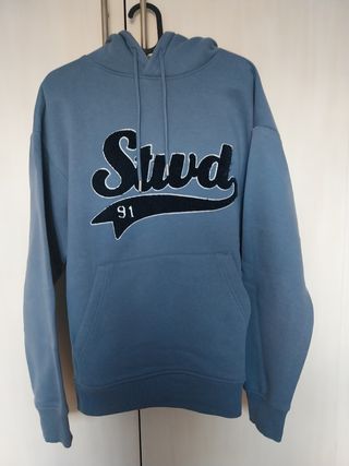Sudadera juvenil azul con logo