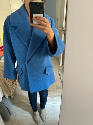 Abrigo lana Manteco azul