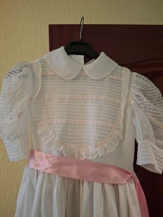 Traje de Comunión Blanco y Rosa