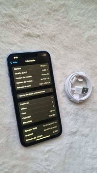 iPhone 13 Azul
batería 100%
128GB