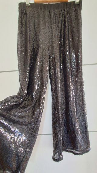 Pantalón lentejuelas negro