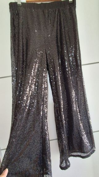 Pantalón lentejuelas negro