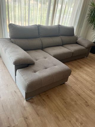 Divano Chaislongue grigio 3m (4 posti)