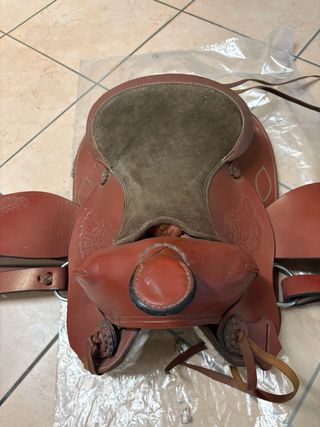 Sella western americana in cuoio