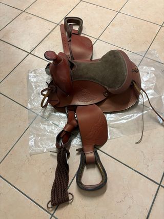 Sella western americana in cuoio