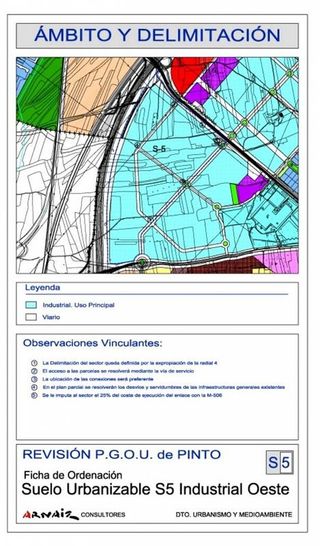 Terreno en venta en Zona industrial en Pinto