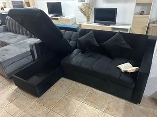 Sofá Cama Chaiselong Negro ENVIO GRATIS