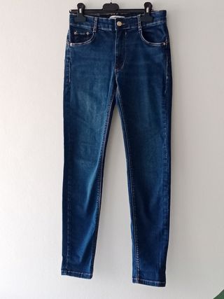 Pantalón vaquero azul oscuro push-up 