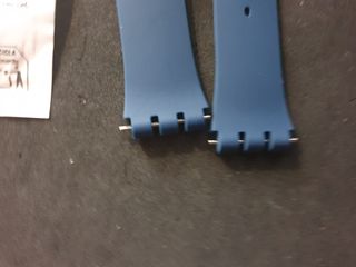 Cinturino blu navy, nuovo, con fibbia Swatch, 19mm
