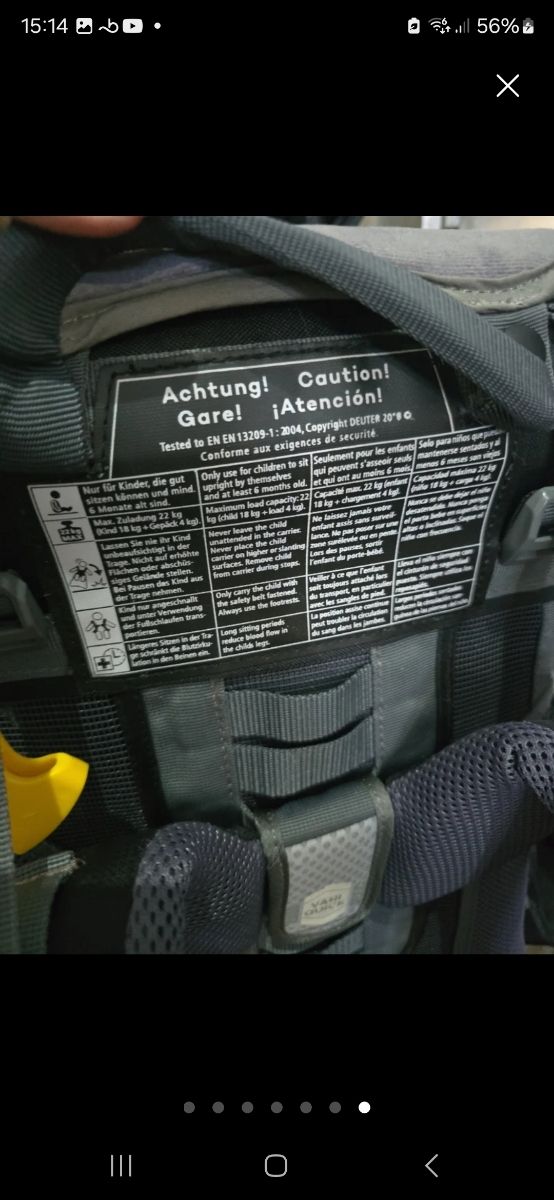 Mochila Deuter para bebé senderismo