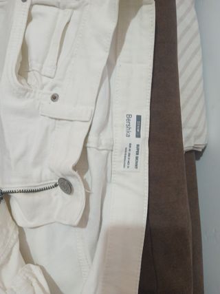 Pantalones Skinny Jeans Blancos Bershka