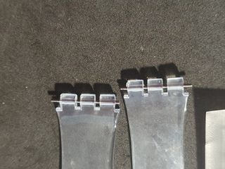 Cinturino trasparente, nuovo, fibbia Swatch, 19mm