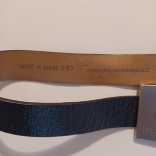 Cinturón Adolfo Domínguez Negro y Plateado