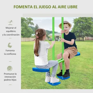 Juego Columpios Jardín 280x140x178 cm Verde