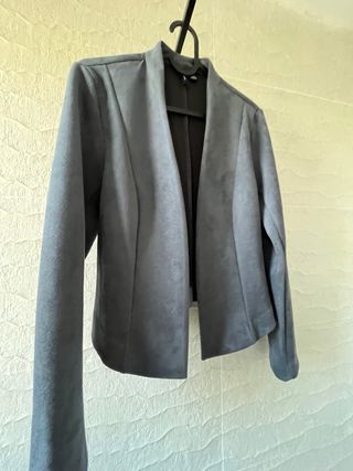 Chaqueta de ante azul
