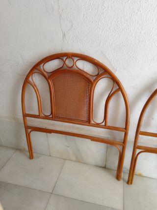 Cabeceros de mimbre y bambú vintage