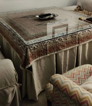 Mesa Camilla Forja Cristal Negra
