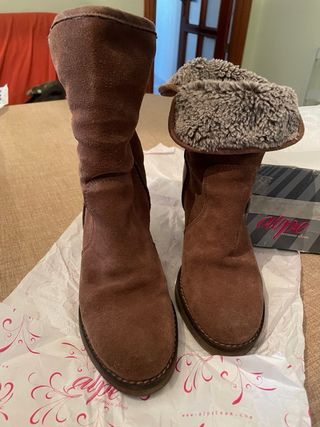 Botines Alpe piel vuelta calentitos