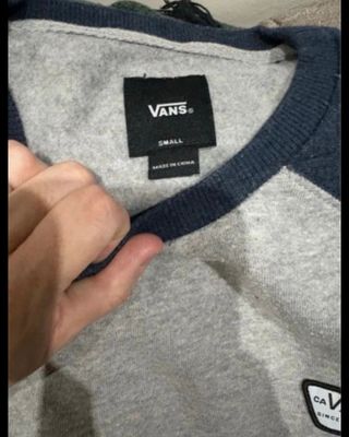 Sudadera Vans Gris y Azul