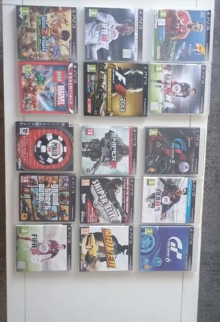 Lote Juegos PS3: FIFA, Sniper, GTA V, F1 y más.