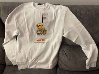 Sudadera Polo Ralph Lauren Oso XL Blanca