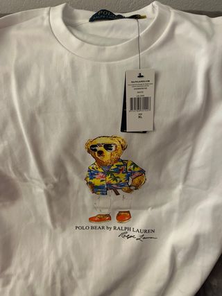 Sudadera Polo Ralph Lauren Oso XL Blanca