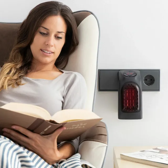 Calefactor Portátil 400 W Bajo Consumo 
Calienta