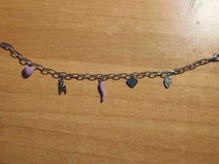 Bracciale acciaio charms portafortuna