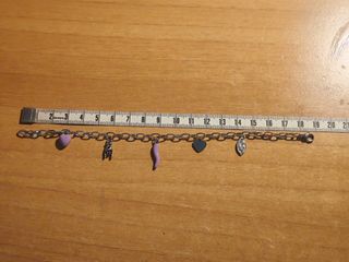 Bracciale acciaio charms portafortuna