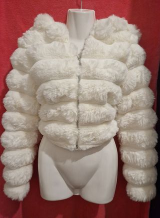 Casaco de pelúcia branco