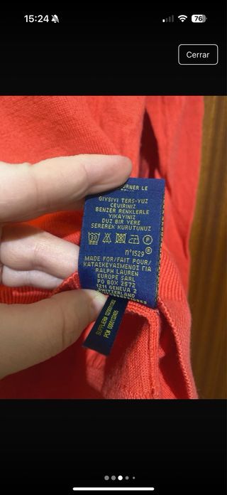 Jersey Polo Ralph Lauren Coral Talla L