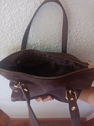 Bolso shopper mini marrón 