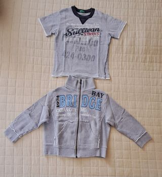 Felpa con maglietta coordinata tg.4 anni 110cm