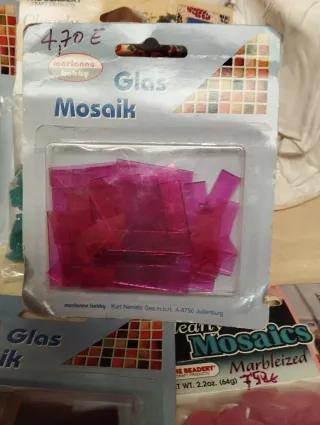 Teselas de mosaico de vidrio