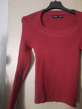 Maglietta SHEIN rossa elasticizzata S