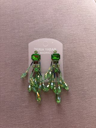 Pendientes Teria Yabar Verdes