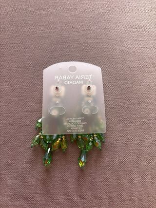 Pendientes Teria Yabar Verdes