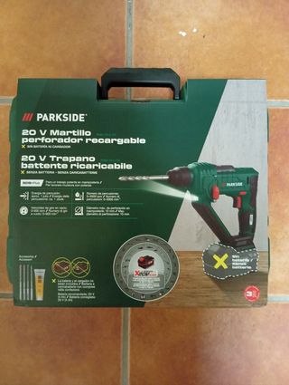 Parkside Martillo Perforador Recargable completo