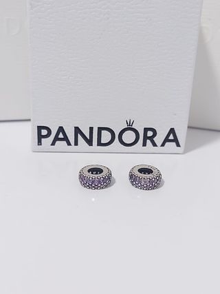 2 Charms Pandora Púrpura Pavé