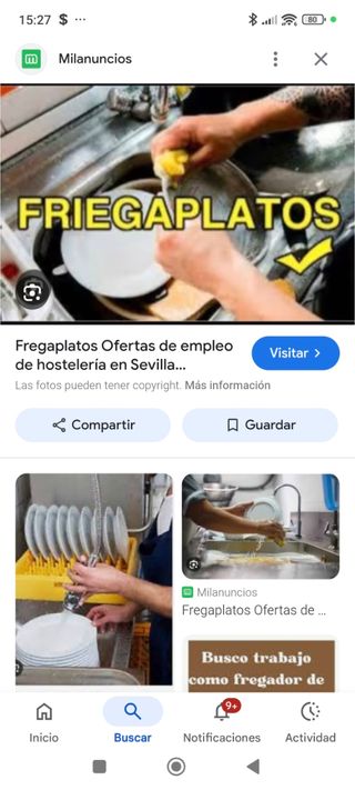 Busco trabajo de fregar platos me urge