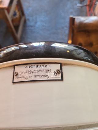 Lámpara de pie vintage metal y cristal