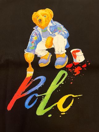 Sudadera Polo Ralph Lauren Oso Pintor Negra