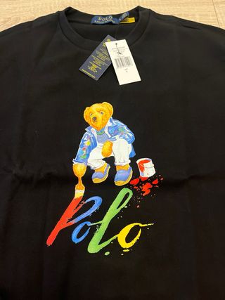 Sudadera Polo Ralph Lauren Oso Pintor Negra