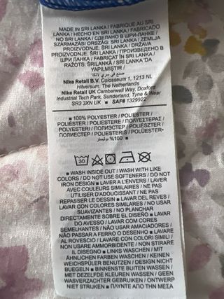 Camiseta tirantes deportiva Nike azul