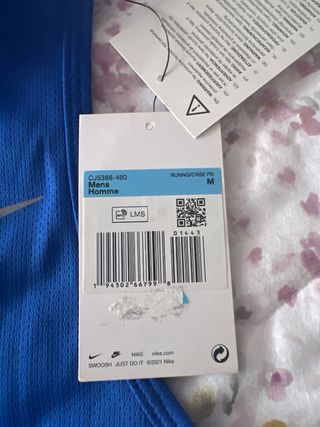 Camiseta tirantes deportiva Nike azul