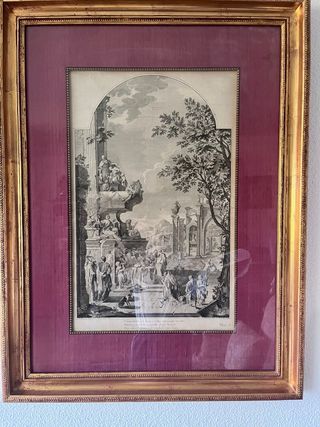 Cuadro antiguo enmarcado