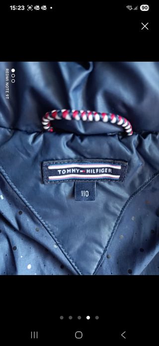 Abrigo Tommy Hilfiger azul 4-5 años