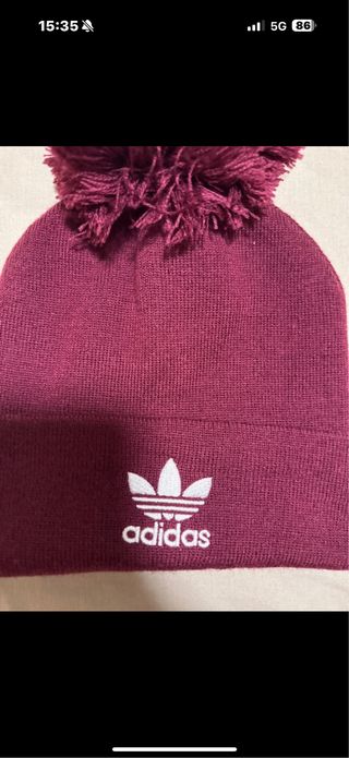 Gorro Adidas mujer púrpura con pompón