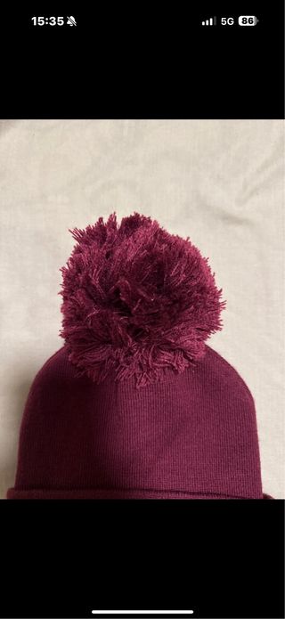 Gorro Adidas mujer púrpura con pompón