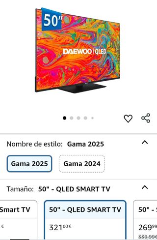 Daewoo 50 QLED Smart TV 4K HDR Televisor 